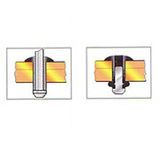 Заклепка Bralo сталь/сталь стандартный бортик, для мягких материалов