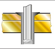 Заклепка Bralo алюминий/сталь потайной бортик 120°, закрытая