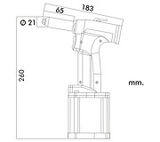 Размеры пневмогидравлического вытяжного заклепочника BM 700 SA