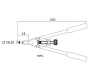 Размеры ручного заклепочника для резьбовых заклепок TR 212