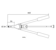 Размеры ручного заклепочника для резьбовых заклепок TR 200