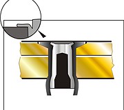 Заклепка Bralo сталь/сталь потайной бортик 100°, усиленная