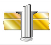 Заклепка Bralo сталь/сталь потайной бортик 120°