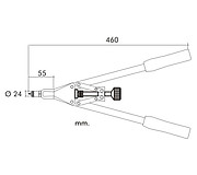 Размеры ручного заклепочника для резьбовых заклепок TR 208