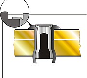 Заклепка Bralo нерж. сталь/нерж. сталь стандартный бортик, усиленная