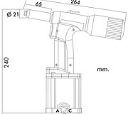 Размеры пневмогидравлического вытяжного заклепочника BM 500
