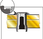 Заклепка Bralo сталь/сталь стандартный бортик, усиленная