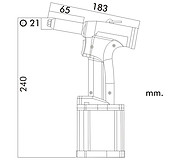 Размеры пневмогидравлического вытяжного заклепочника BM 500 SA
