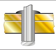 Заклепка Bralo алюминий/сталь с широким бортиком